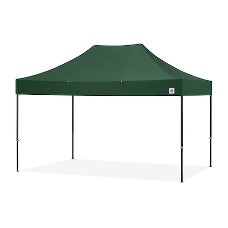 E-Z Up TAA Compliant Endeavor Shelter, 10' W x 15' L, Black Aluminum Frame, Forest Green Vented Top END3ABK15VTKMCFG